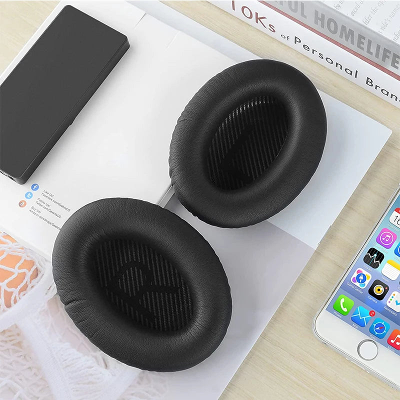 KUTOU Replacement Ear Pads for Bose QC45 – Soft Protein Leather Cushions for QuietComfort 45