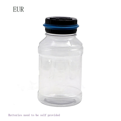 Electronic Piggy Bank with LCD Counter – Digital Coin Counting Money Jar for USD & Euro, Savings Gift Box