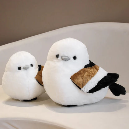 Cartoon Long-Tailed Tit Plush Toy – Cute Round Bird Stuffed Animal for Kids, Girls & Boys Gifts