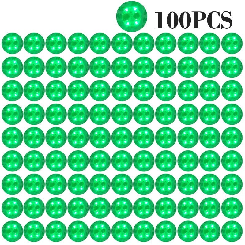 100-Pack LED Tableware Mats & Luminous Cup Stickers — Colorful Flashing Bottle Coasters for Bar, Stall, and Party Lighting
