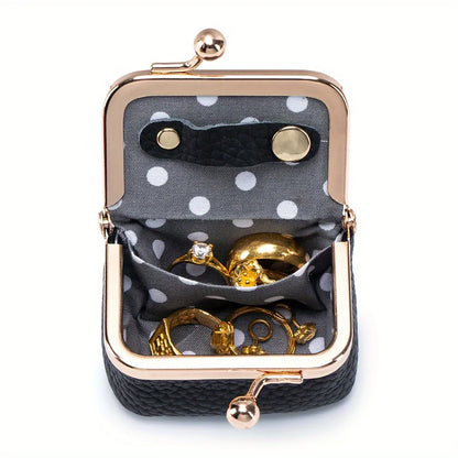 2026 Women's PU Leather Jewelry Box - Mini Ring, Necklace, Earring & Coin Storage Case