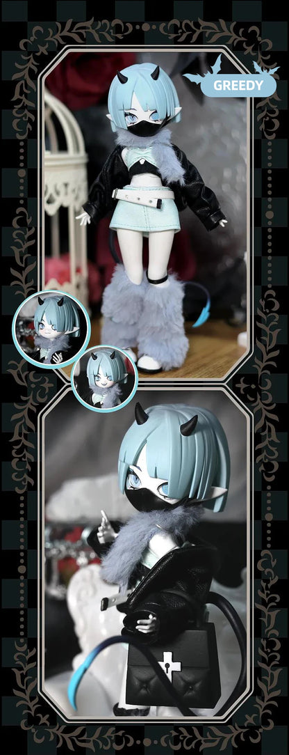 Genuine Devil's Horns Blind Box — 1/8 Movable Doll Ornament, Trendy Collectible Toy for Kids & Gift