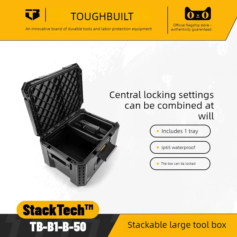 TOUGHBUILT All-in-One Tool Box - Waterproof Stackable Rolling Storage Case for Electricians, Camping & Vehicle Repair