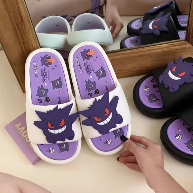 Pokemon Gengar Anime Slippers — Trendy Anti-Slip EVA Slippers for Men & Women, Cool Couple Gift