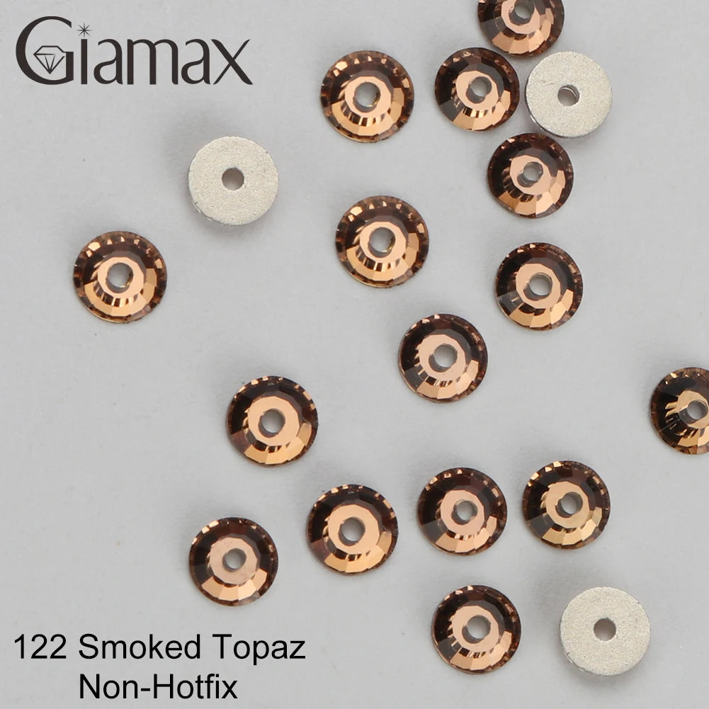 Giamax Purple Velvet Topaz Crystal Rhinestones - Flatback AB Sewing Stones for Garments, Clothes & Bags