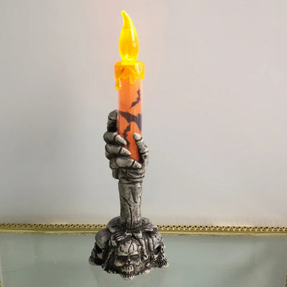 Halloween Skeleton and Ghost Party Candles – Pumpkin Decor for Happy Halloween Home Decorations