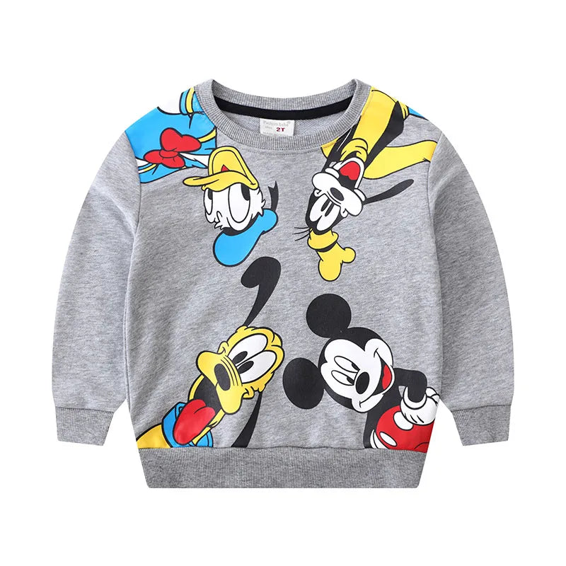 Autumn Children Clothing Set – Toddler Boys Mickey Mouse Top & Pants, 2-6 Years Kids Sports Suit