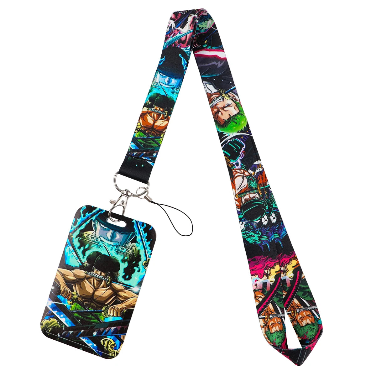 Zoro Anime Lanyard – Pirate Card Holder Neck Strap for Keys, ID, Phone, Badge, Cosplay Accessories & Gifts