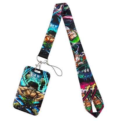 Zoro Anime Lanyard – Pirate Card Holder Neck Strap for Keys, ID, Phone, Badge, Cosplay Accessories & Gifts
