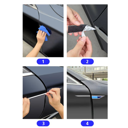 Stainless Steel Car Fender Side Blade Decal – Body Protective Sticker for SAAB 9-3, 9-5, 900, 9000