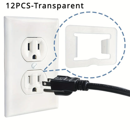 12PCS Socket Stabilizers – Flame-Retardant PC Plugs Fixer to Prevent Power Drops & Loose Connections