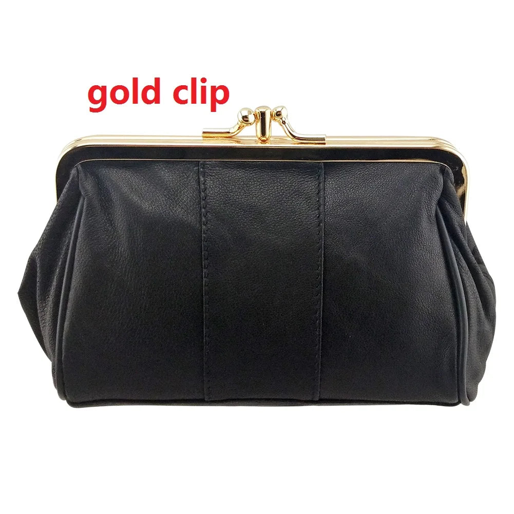 BELLO TUTTI Leather Mini Coin Purse - Women’s Small Wallet with Metal Clasp, Key Holder & Card ID Pocket