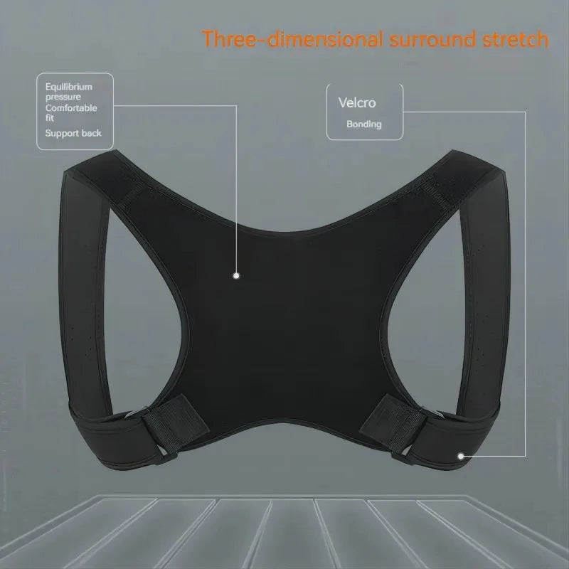 Posture Support Belt - Adjustable Back Brace for Standing and Sitting Support