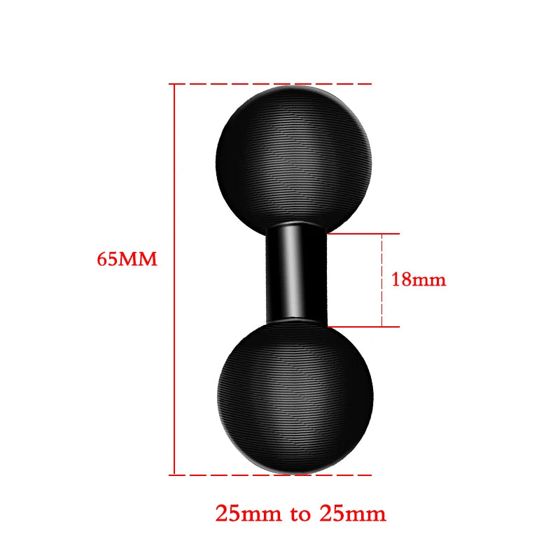 1" Ball Head Adapter Mount for Motorcycle Handlebar – Rearview Mirror Bracket for DJI, GoPro & Insta360 Cameras