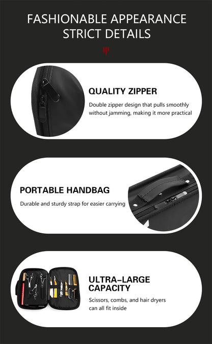 Salon Barber Tool Storage Bag — Portable Scissor & Makeup Case for Beauty and Hair Product Organization