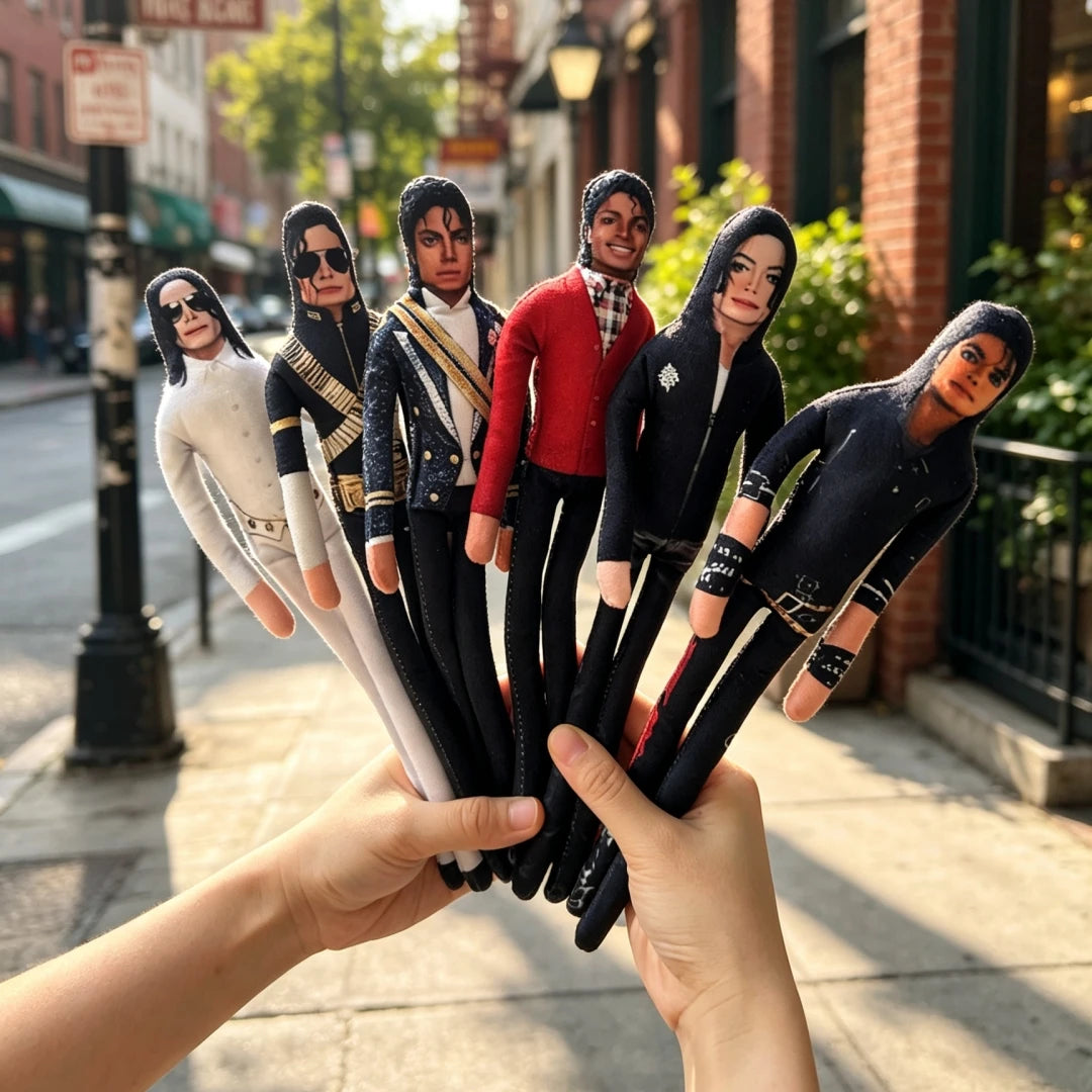 Michael Jackson Plush Figure - 2026 Cosplay Prop Doll with Movable Joints for Room Decor & Gifts