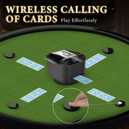 360° Rotating Automatic Card Shuffler & Dealer Machine - 2 in 1 Playing Cards Tool for Home & Party