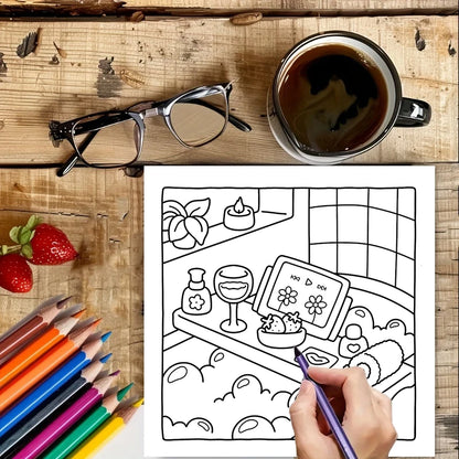 28 Pages Love Style Coloring Book for Adults - Creative Coloring and Drawing Book for Christmas & Thanksgiving