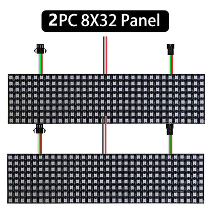 WS2812B RGB LED Pixel Matrix Panel - Individually Addressable Flexible 8×8, 16×16 or 8×32 LED Screen, DC 5V