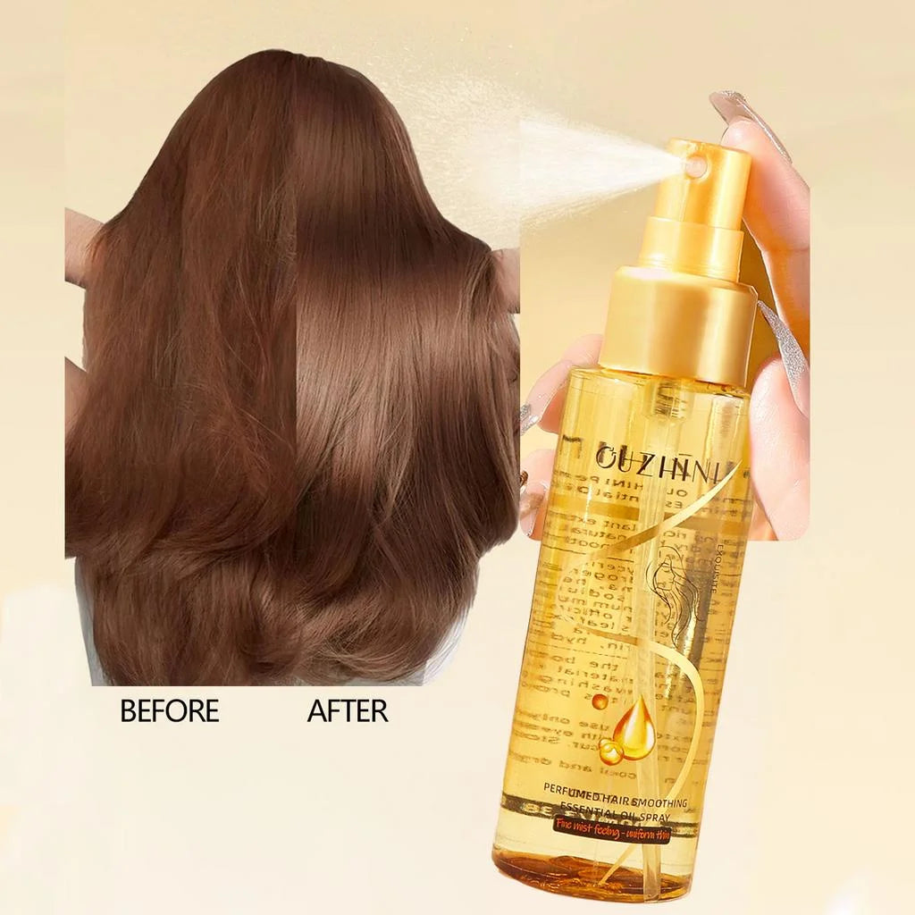 Deep Nourishing Hair Care Essential Oil Spray – Fragrant Treatment to Enhance Shine and Repair Damaged Hair