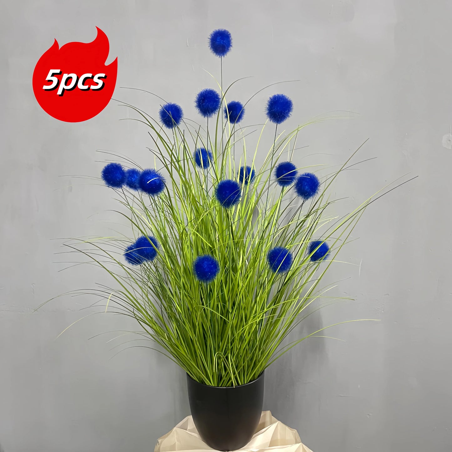 Purple Bulbous Artificial Grass Plants – Decorative Faux Greenery for Home, Festival, Party & Courtyard Garden Decor