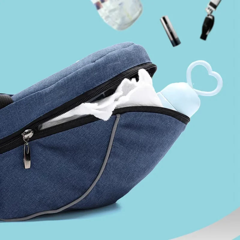 Adjustable Baby Carrier Hip Seat - Infant Waist Belt Sling & Ergonomic Baby Backpack