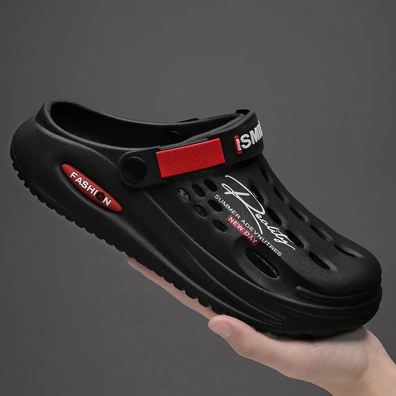 Men’s EVA Hole Mules Slippers – Thick Soft Platform Non-Slip Slides Comfortable Summer Sandals