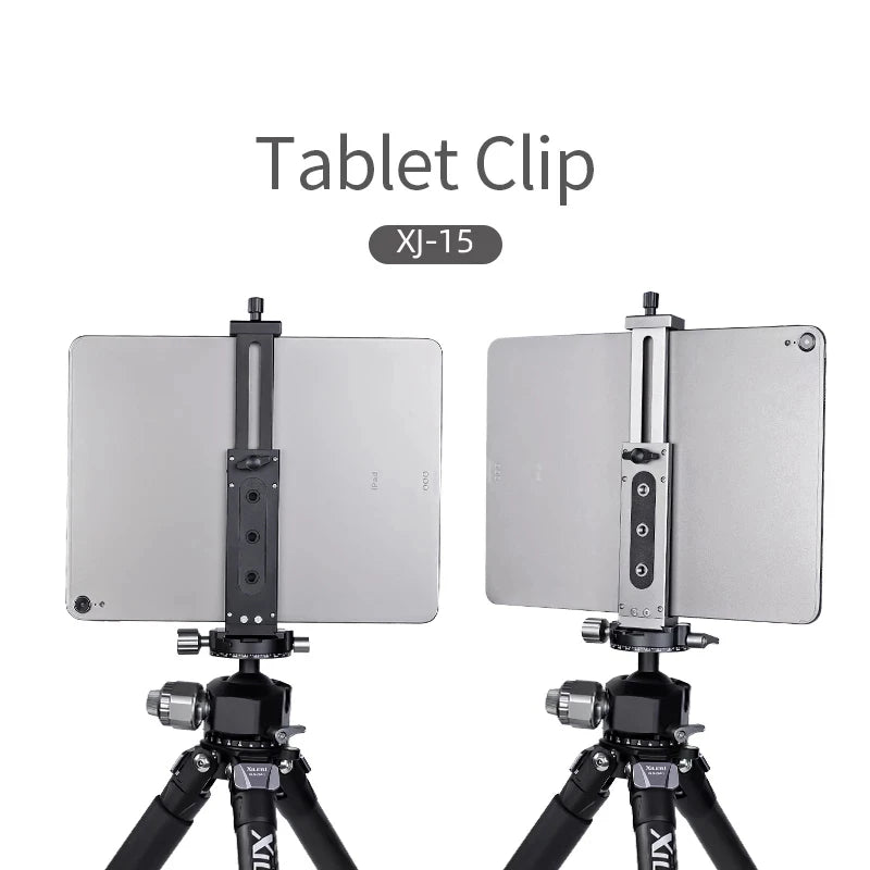 Universal Aluminum Alloy Tablet & Phone Stand – Adjustable Tripod Holder Clip for Mobile Devices