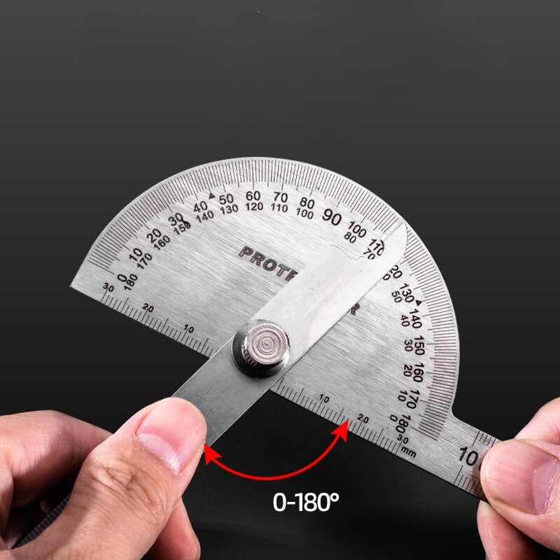 Goniometer Stainless Steel Protractor – Multi-Angle Measuring Ruler for Carpentry, Angle Meter & Finder Tool