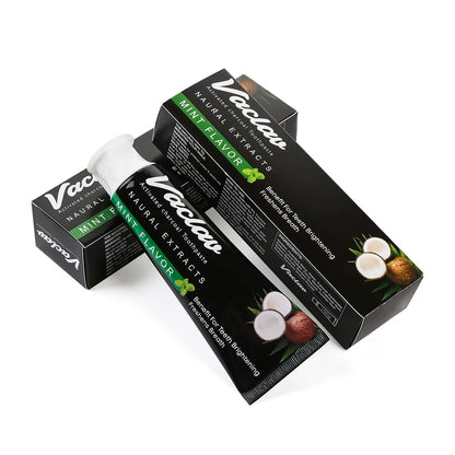 Activated Charcoal Mint Toothpaste – Natural Teeth Whitening, Plaque Removal, No Artificial Colors