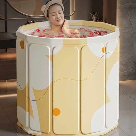 Foldable Portable Bath Tub - Thickened Full Body Bath Bucket for Children & Adults, Long-Term Temperature Lock