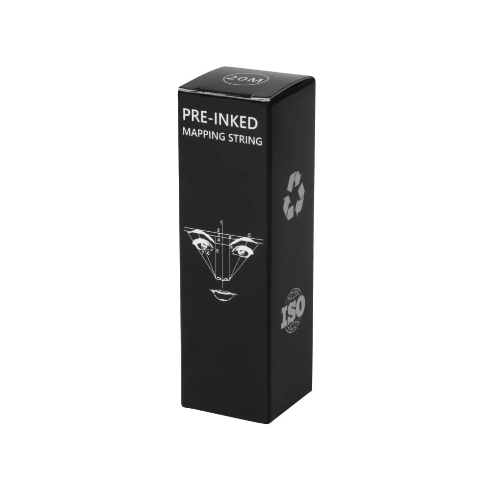 Pre-Inked 20M Microblading Mapping String Bottle – White Eyebrow Thread Marker for Permanent Makeup Tattoo Brows
