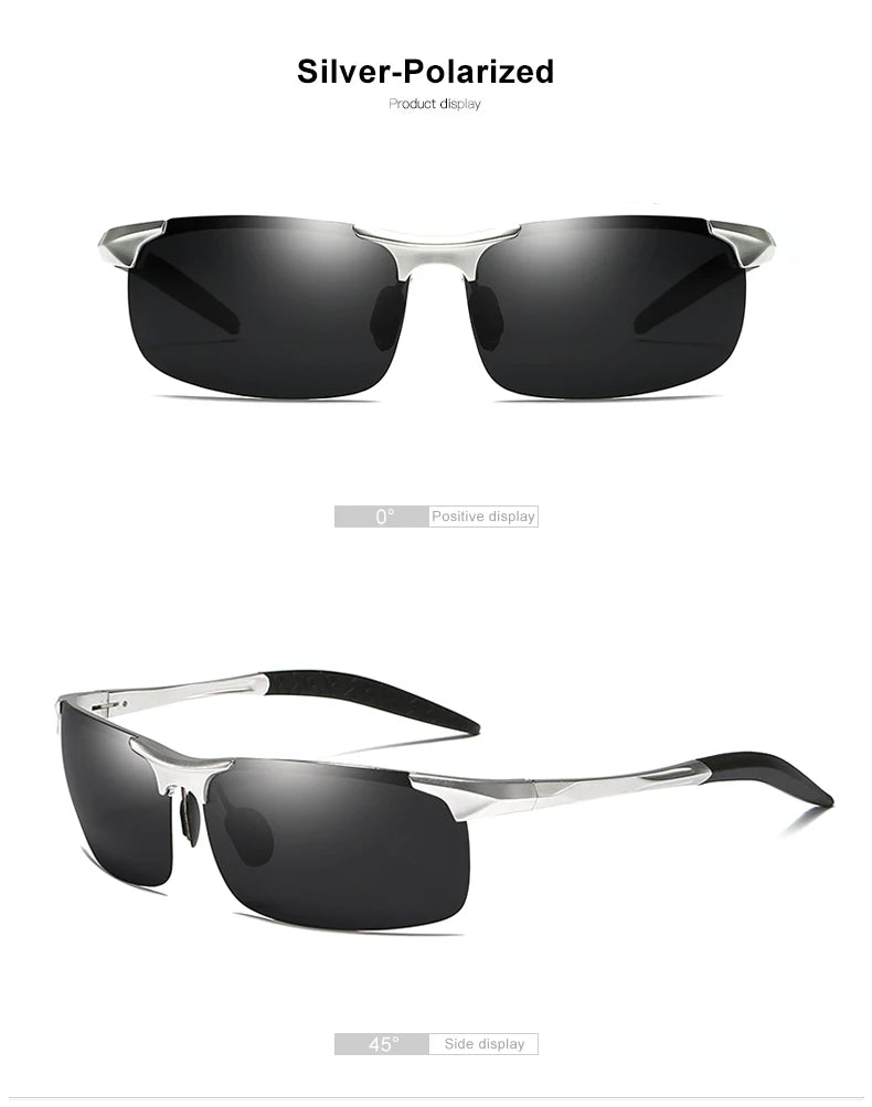 CLLOIO Aluminum Photochromic Sunglasses – Polarized Day & Night Chameleon Glasses for Men, Anti-Glare, UV Protection, Color Changing Sun Glasses