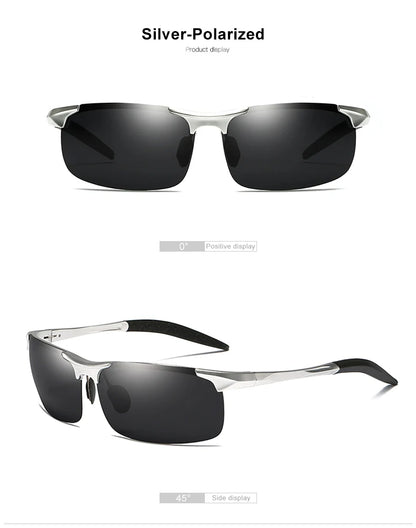 CLLOIO Aluminum Photochromic Sunglasses – Polarized Day & Night Chameleon Glasses for Men, Anti-Glare, UV Protection, Color Changing Sun Glasses