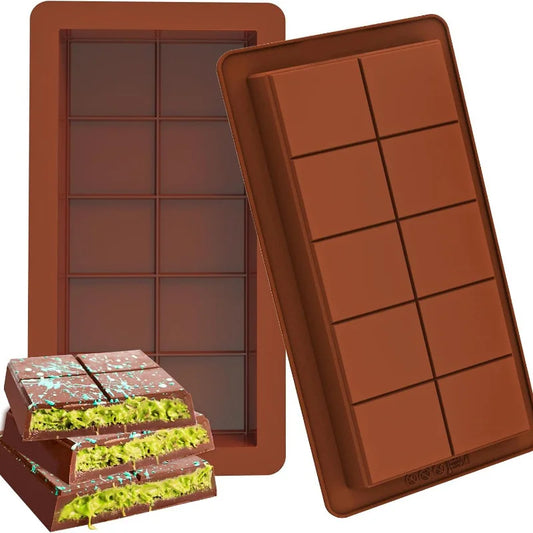 Silicone Chocolate Bar Mold - Break Apart Rectangle Mold for Chocolate, Wax Melts & Handmade Treats