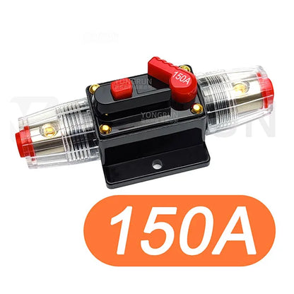 Manual Reset Circuit Breaker - 20A-300A Waterproof 12V-48V DC Car Audio Marine Fuse