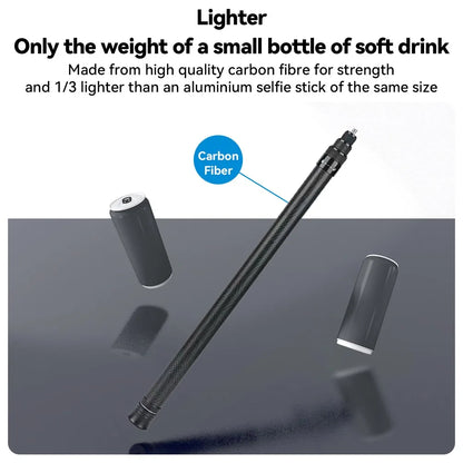 3M Carbon Fiber Selfie Stick - Compatible with Insta360 X3, ONE X2, RS & GoPro Hero 11, 10, 9, 8, DJI OSMO Action