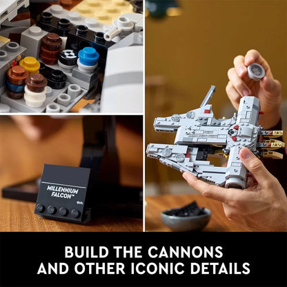 LEGP Space Wars Millennium Falcon Building Blocks – 25th Anniversary Starship Model 75375 for Home Décor