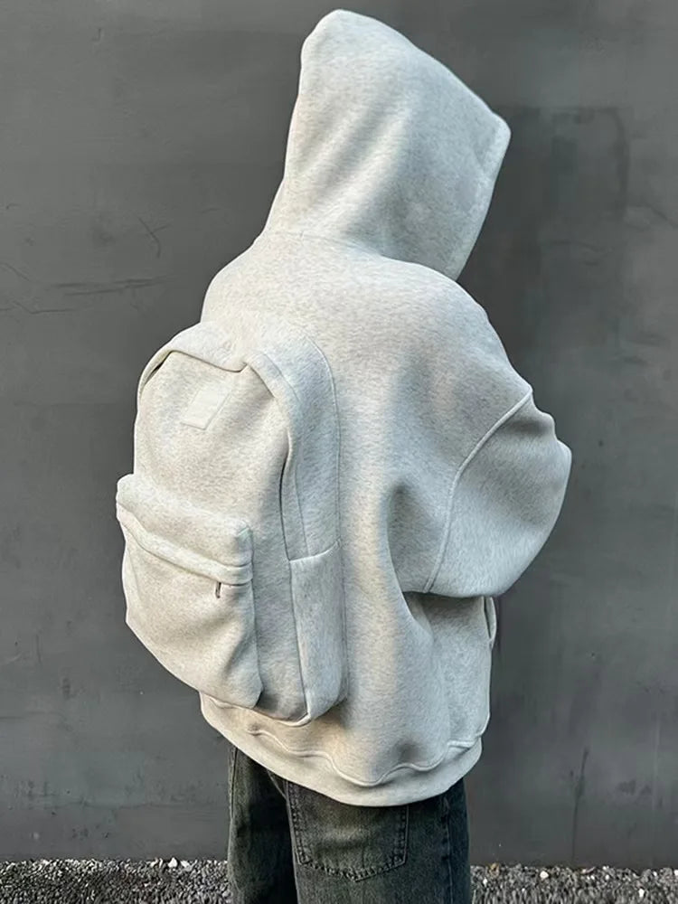 Y2K 3D Backpack Hoodie – Retro Punk Loose Streetwear Jacket for Men