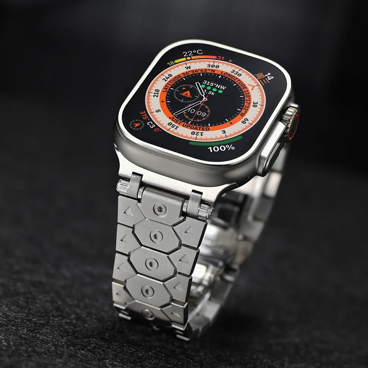 Luxury Titanium Metal Strap for Apple Watch — Stainless Steel Bracelet for Series 5-10 Ultra 2 (42mm-49mm)