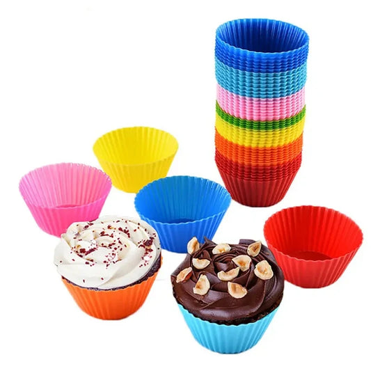 Round Silicone Cake Mold – Reusable Muffin & Cupcake Baking Tool for DIY Cake Decorating, Weddings & Parties