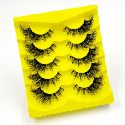 5 Pairs 3D Real Mink False Eyelashes – Soft Natural Look Eyelash Extensions for Makeup & Daily Wear