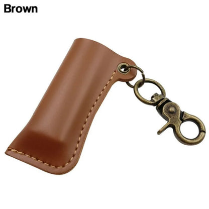 Vintage PU Leather Lighter Holster Keychain – Portable Protective Sleeve for Men’s Lighters & Everyday Carry Accessory