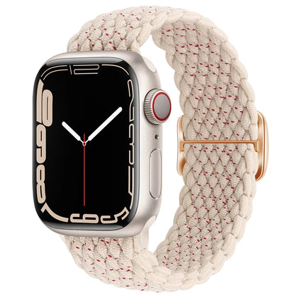 Braided Solo Loop Apple Watch Band – Stretch Nylon Bracelet Strap for Series SE, 6–11 & Ultra 2 (40mm–49mm) Adjustable Correa