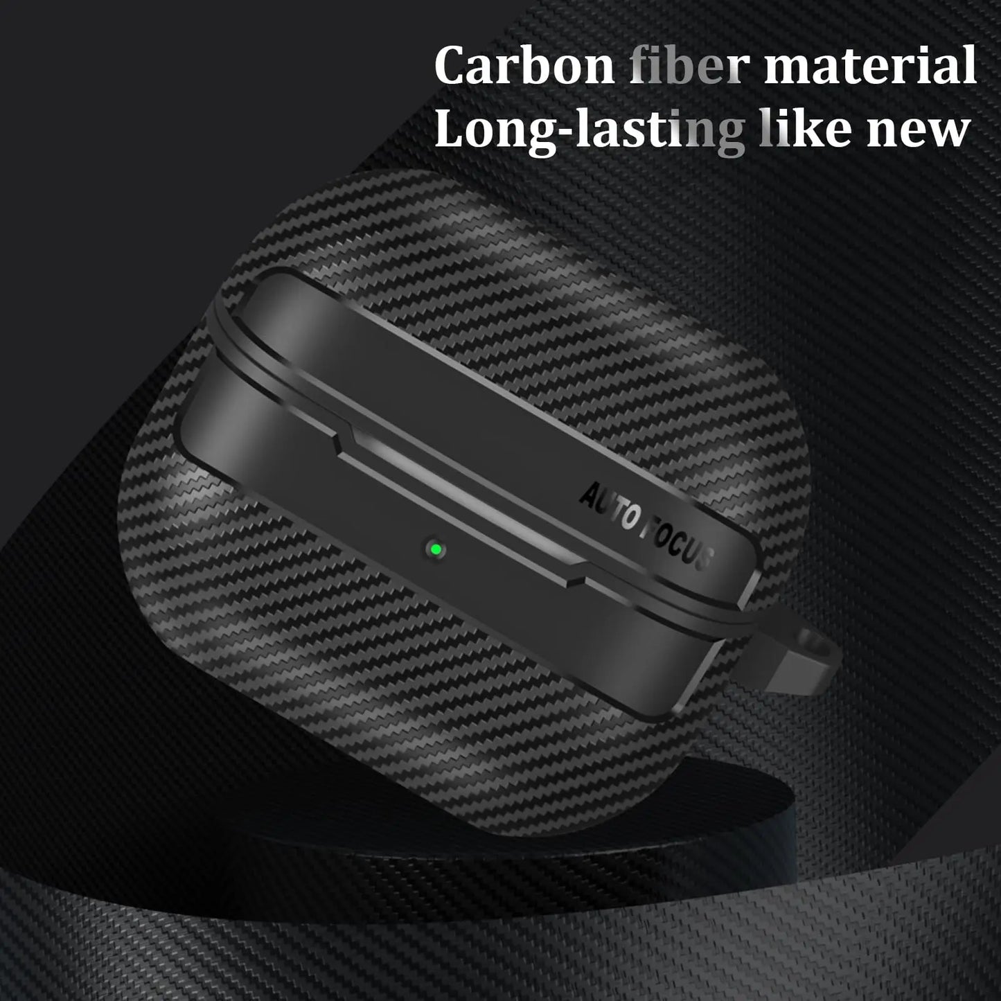 2024 Carbon Fiber Military Armor Case for Samsung Galaxy Buds 3/3 Pro – Protective Cover with Keychain