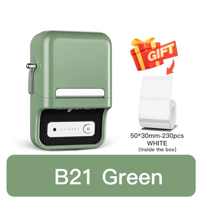 NIIMBOT B21 Portable Thermal Printer – 1500mAh Wireless Sticker Printer with Self-Adhesive Labels for Barcode, Clothing & Jewelry