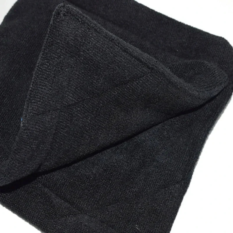 Square Microfiber Golf Ball Cleaning Towel – Water Absorbent Cloth with Carabiner Hook for Clubs and Balls