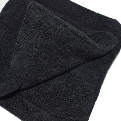 Square Microfiber Golf Ball Cleaning Towel – Water Absorbent Cloth with Carabiner Hook for Clubs and Balls