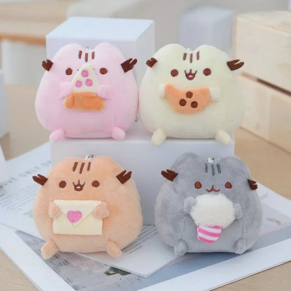 Pusheen Kawaii Cat Plush Toy - Cute Donut, Unicorn, Ice Cream, Pizza, and Cake Stuffed Animal for Gifts and Room Decor