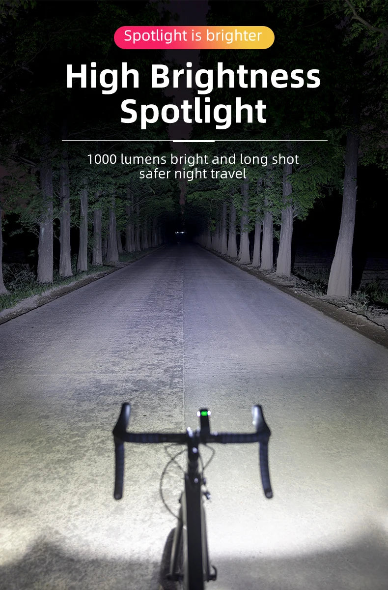 OFFBONDAGE 1000 Lumen Bicycle Light - USB Charging Bike Headlight & Power Bank | MTB & Road Highlight Flashlight for Handlebar
